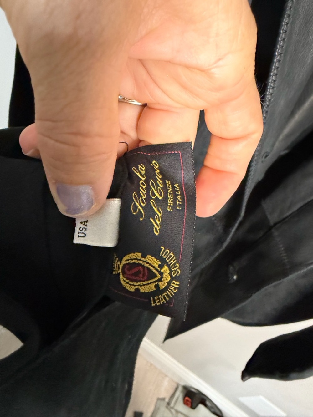 Vintage Men's Black Leather & Suede Blazer Jacket